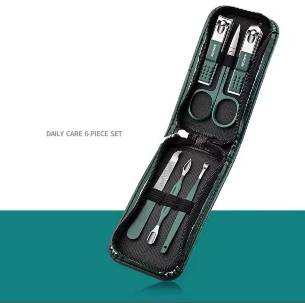 7 PCS Set Portable Luxury Manicure Kit Pedicure Filer Women Men Nail Clipper