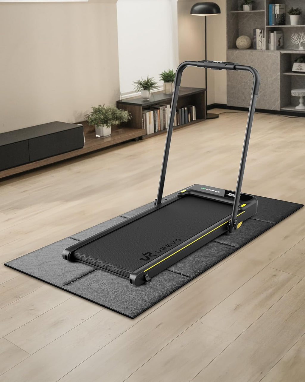 Foldable Treadmill Mat,Treadmill Mat for Carpet &Hardwood Floors ，Mat for under Walking Pad on Carpet, Hardwood Floors Protectior, Non-Slip, Waterproof, Noise Shock Absorption
