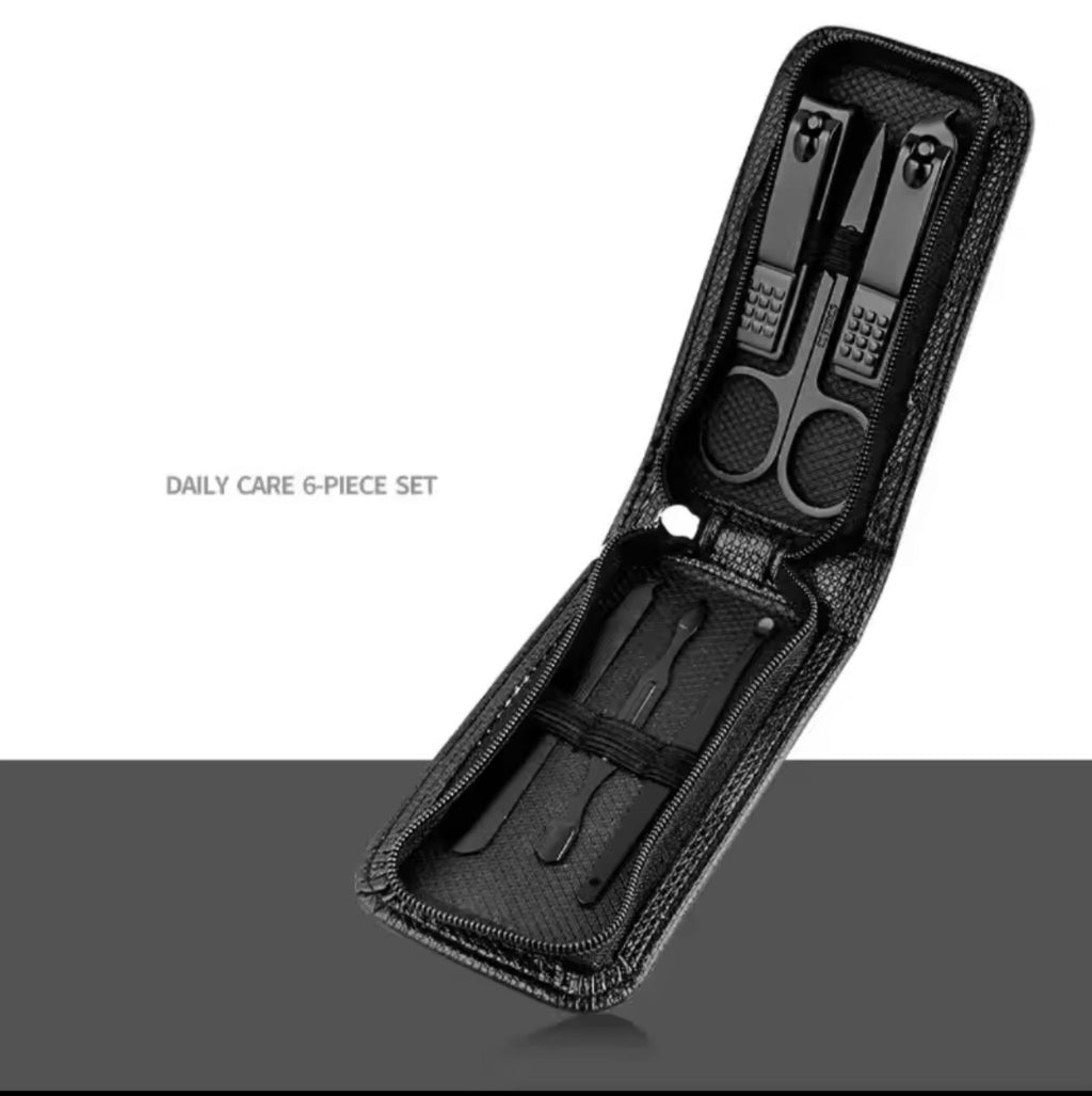 7 PCS Set Portable Luxury Manicure Kit Pedicure Filer Women Men Nail Clipper