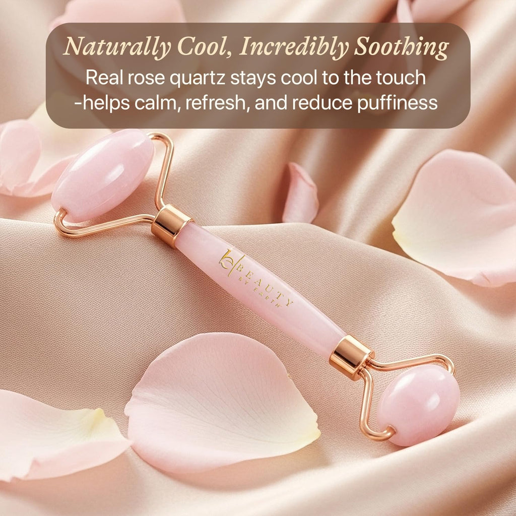 Rose Quartz Face Roller - Relaxation Gifts for Women, Skin Care Tools for Fine Lines and Wrinkles, Teenage Girl Gifts, Beauty Gift Ideas, Face Massager Tools, Facial Tool, Self Care Gift for Women