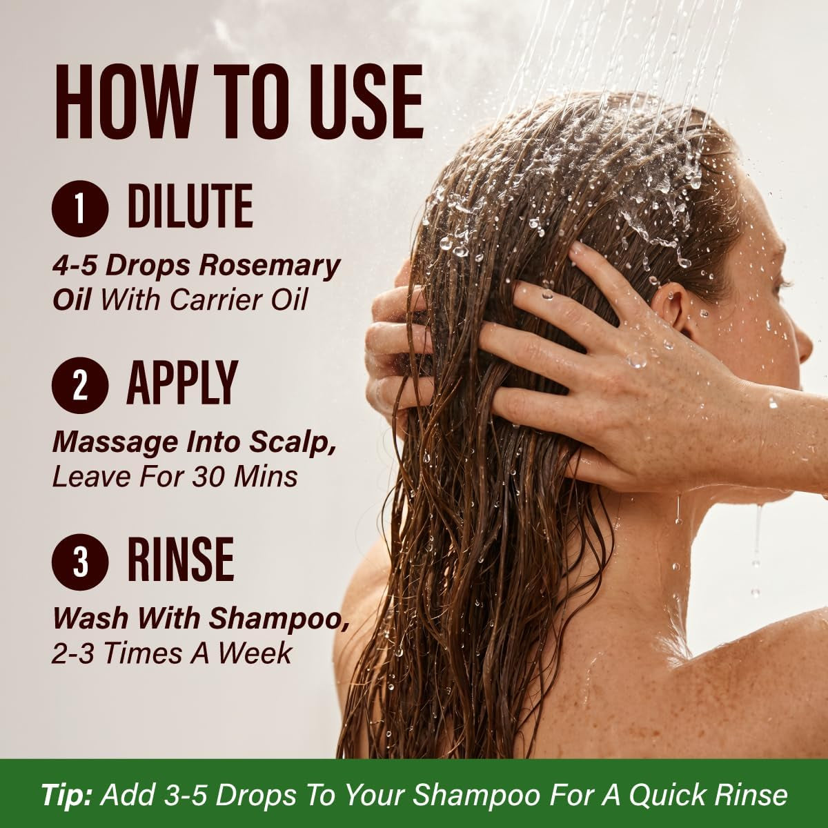 100% Pure Rosemary Oil - 4 Fl Oz Rosemary Essential Oil for Hair, Skin, Diffuser, Aromatherapy & DIY Soap Making Scent