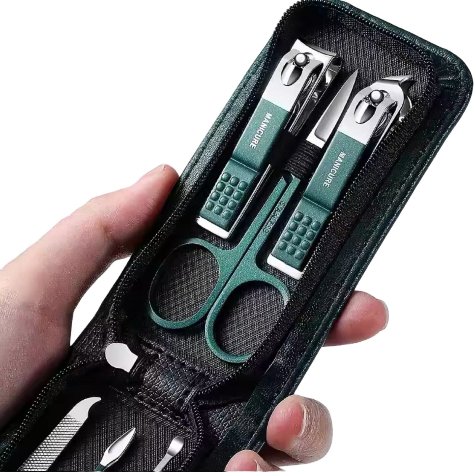 7 PCS Set Portable Luxury Manicure Kit Pedicure Filer Women Men Nail Clipper