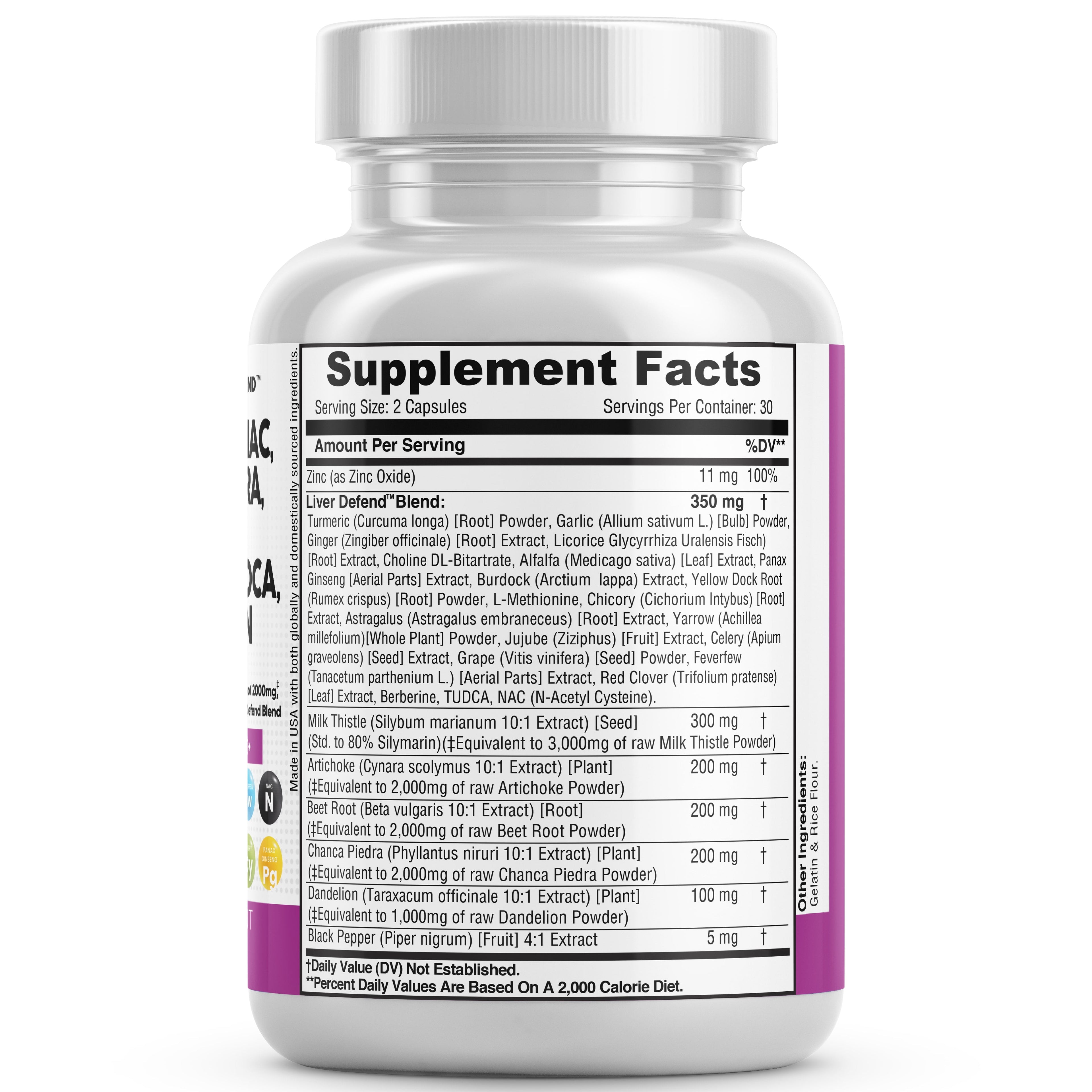 Milk Thistle NAC Chanca Piedra Beet Root Artichoke Dandelion Root - Liver Cleanse Detox & Repair Supplement plus TUDCA Choline & Ginger 60 Count