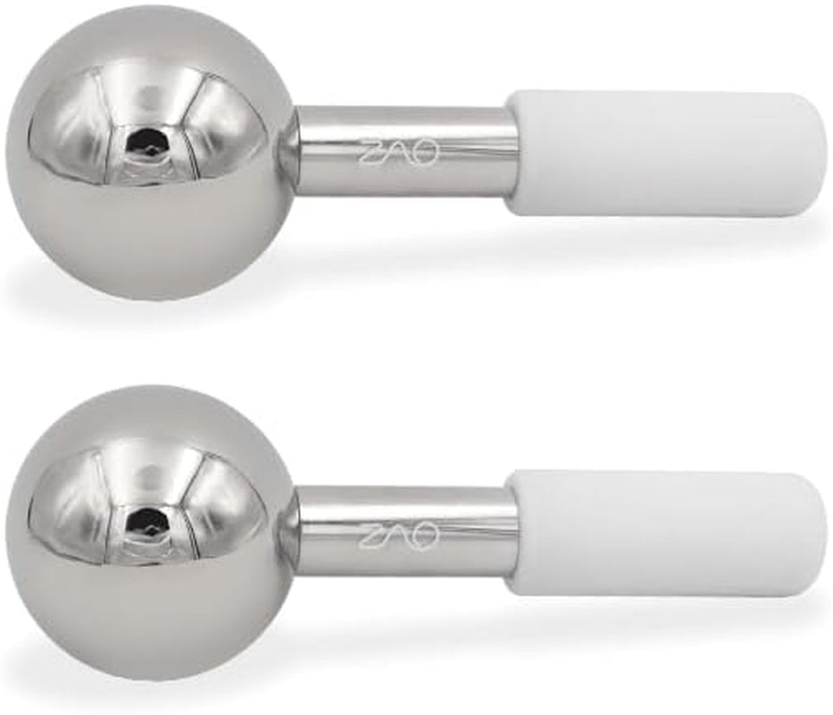 Stainless Steel Ice Globes for Face and Eye (Silver), Durable Cryo Globes Use to Reduce Puffiness, Tighten Pores and Sinus Relief, Face Globes for Facial Massages and Daily Beauty Routines