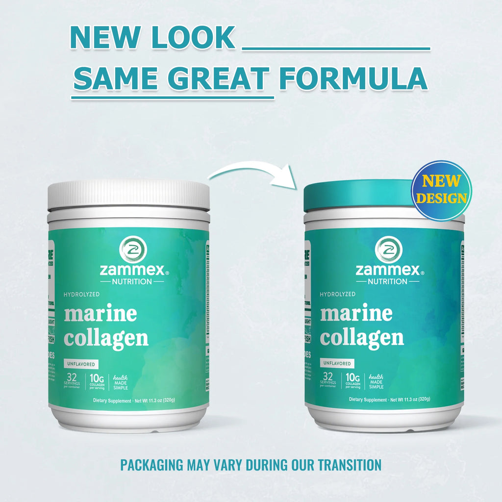 Marine Collagen Peptides Powder 11.3 Oz, Wild-Caught Hydrolyzed Collagen Powder Unflavored（320G）