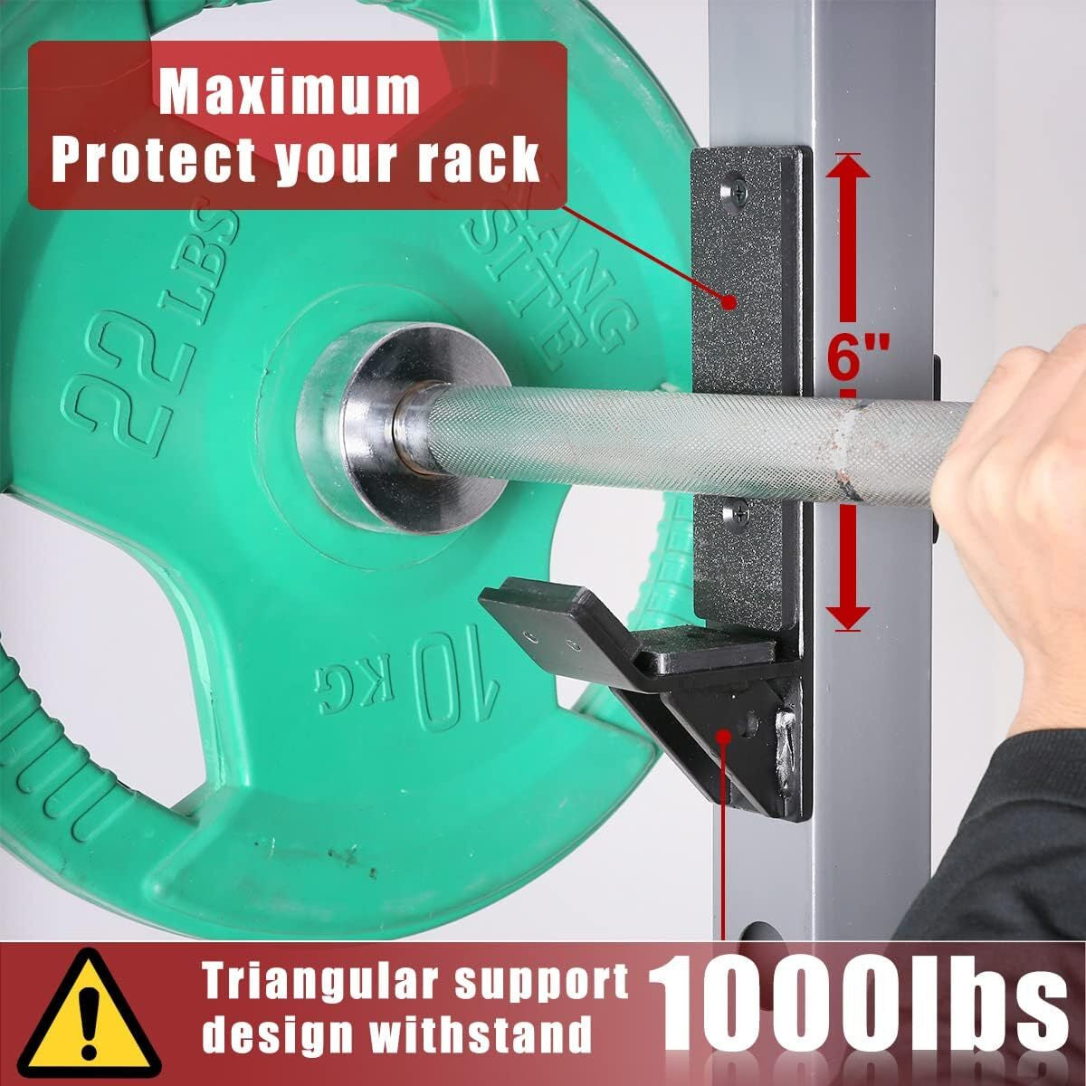 J-Hooks for Squat/Power Rack - Available in 2"X2", Heavy Duty J-Cups B