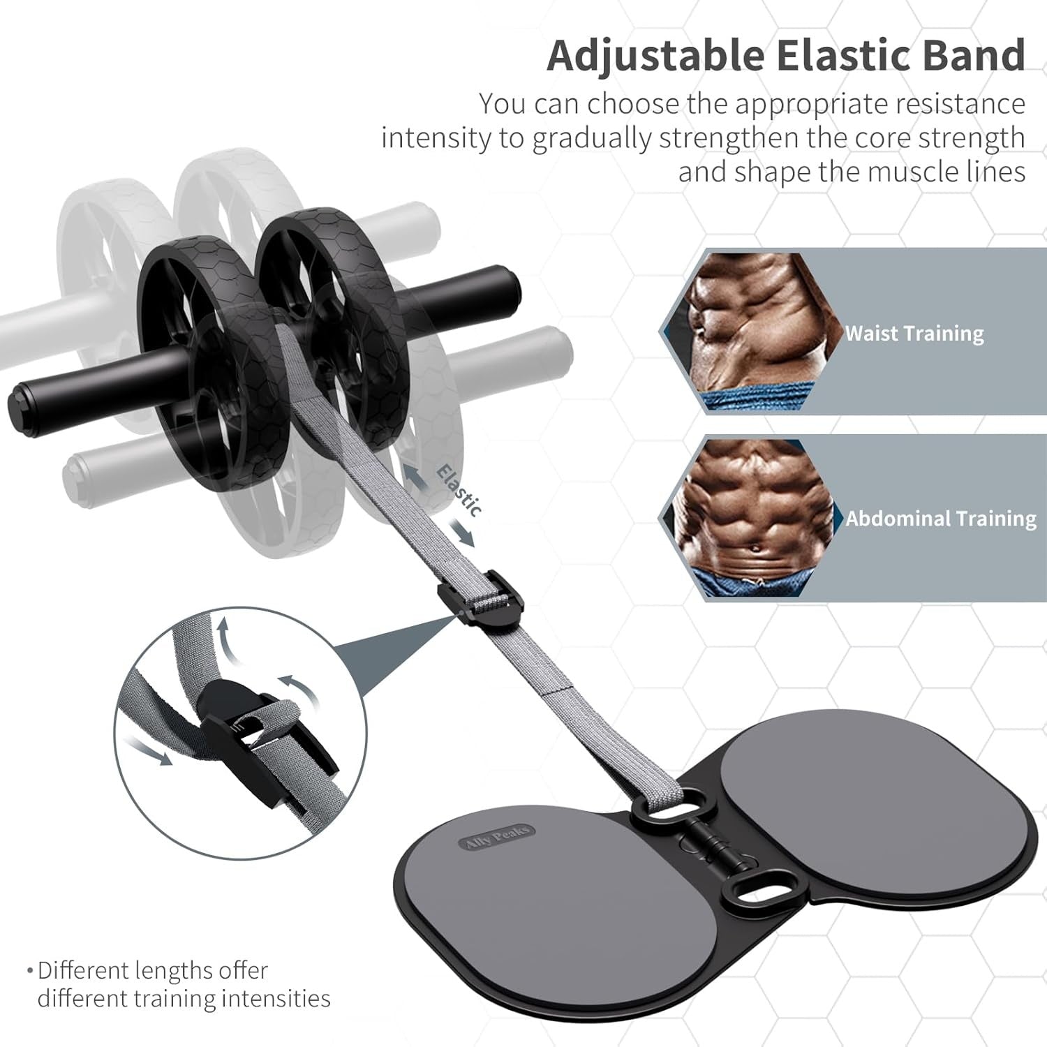 Ally Peaks Ab Roller Wheel Auto Rebound W/ Knee Pad