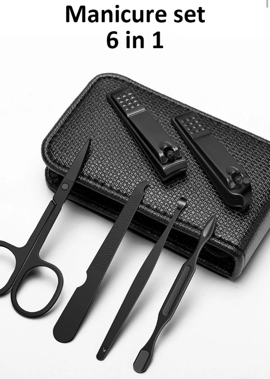 7 PCS Set Portable Luxury Manicure Kit Pedicure Filer Women Men Nail Clipper