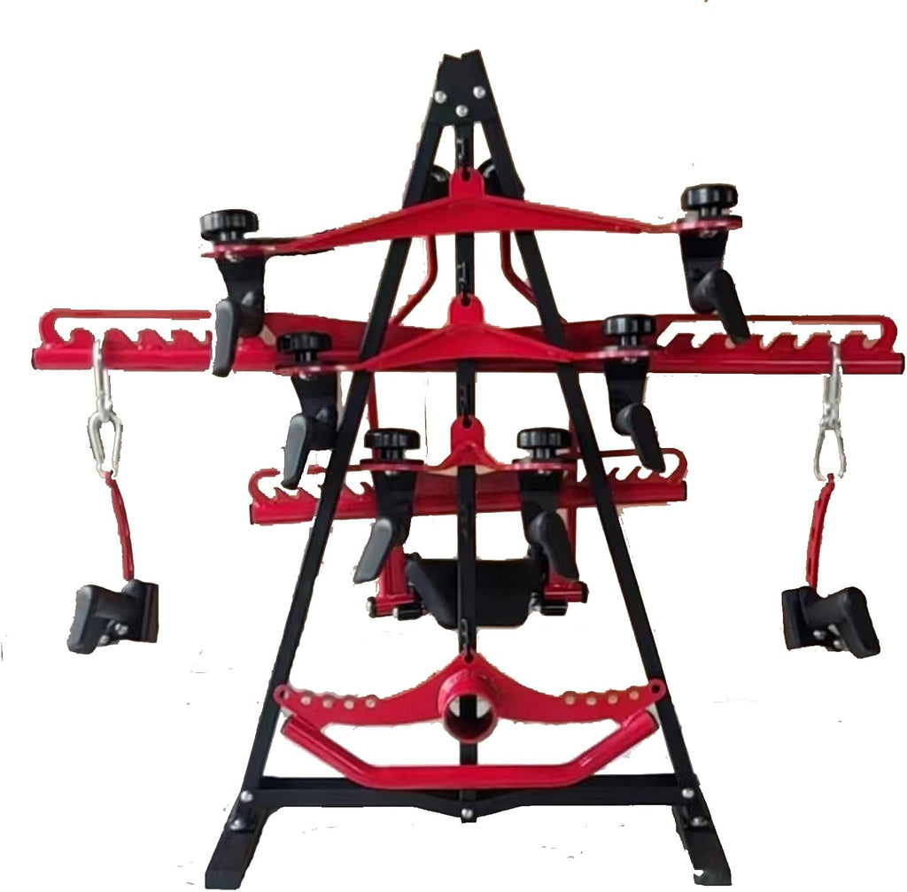 LAT Pulldown Bar Storage Organizer with Attachments - Sleek Black Design