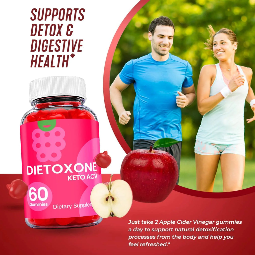 (1 Pack) Dietoxone Keto ACV Gummies - Supplement for Weight Loss - Energy & Focus Boosting Dietary Supplements for Weight Management & Metabolism - Fat Burn - 60 Gummies