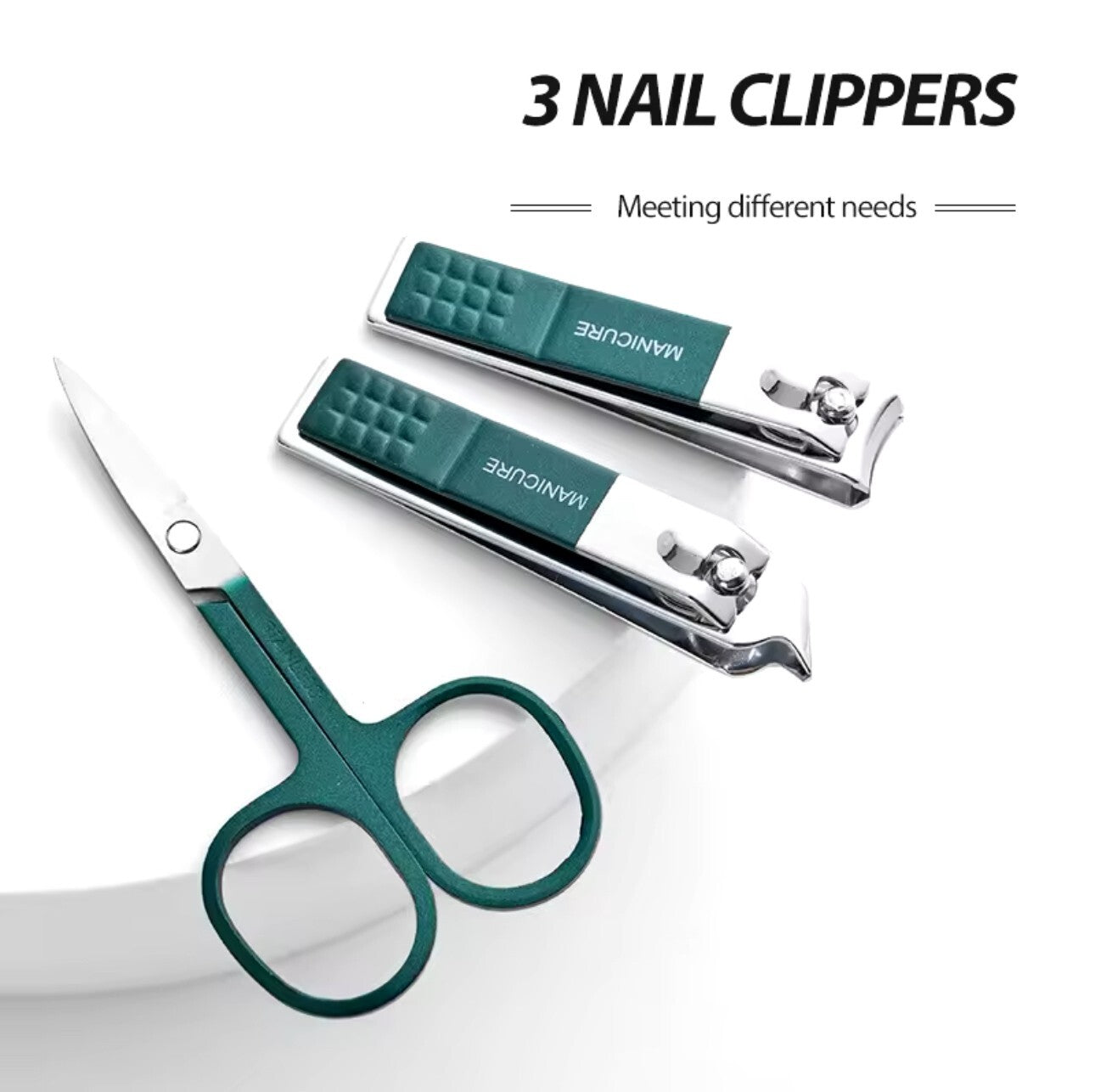 7 PCS Set Portable Luxury Manicure Kit Pedicure Filer Women Men Nail Clipper