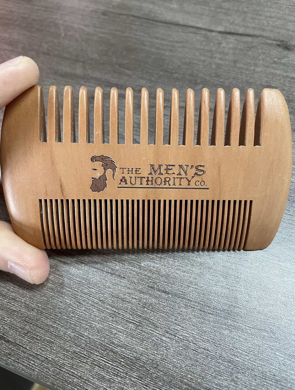 Mens Beard Grooming Kit Beard Growth Kit for Men Wood & Steel Comb Brush Scissor