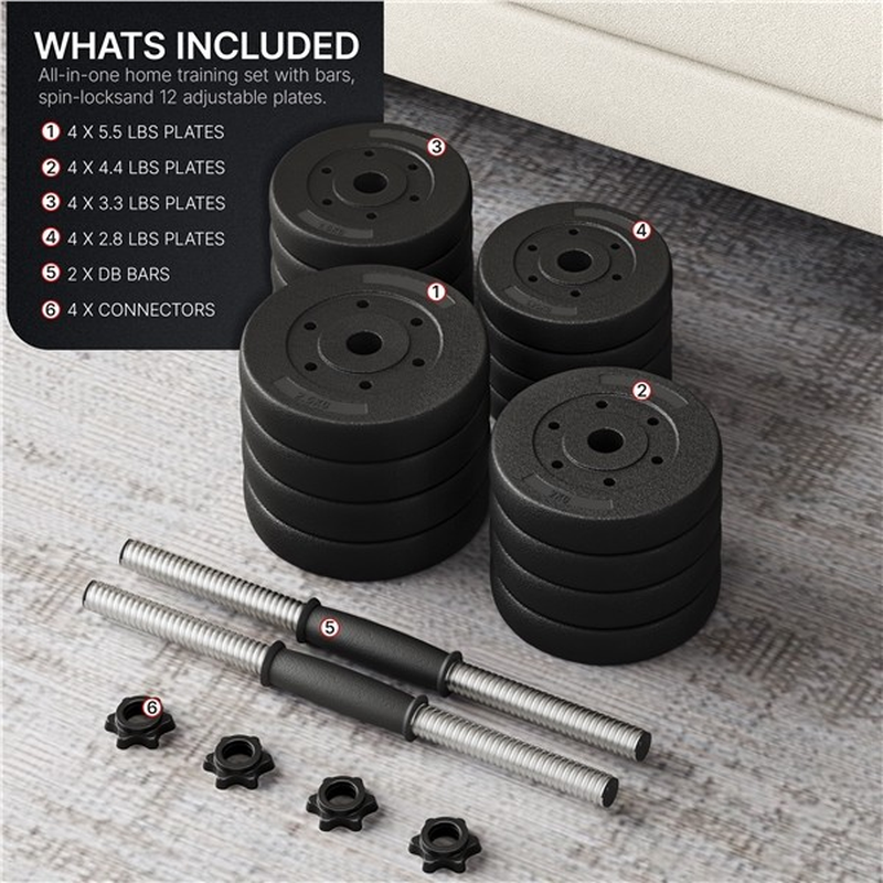 Adjustable Dumbbell Set — 66lb