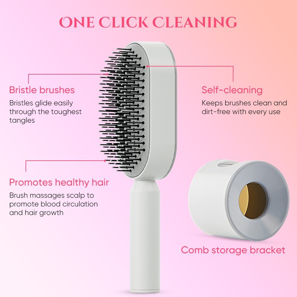 Self Cleaning Detangling Hair Brush
