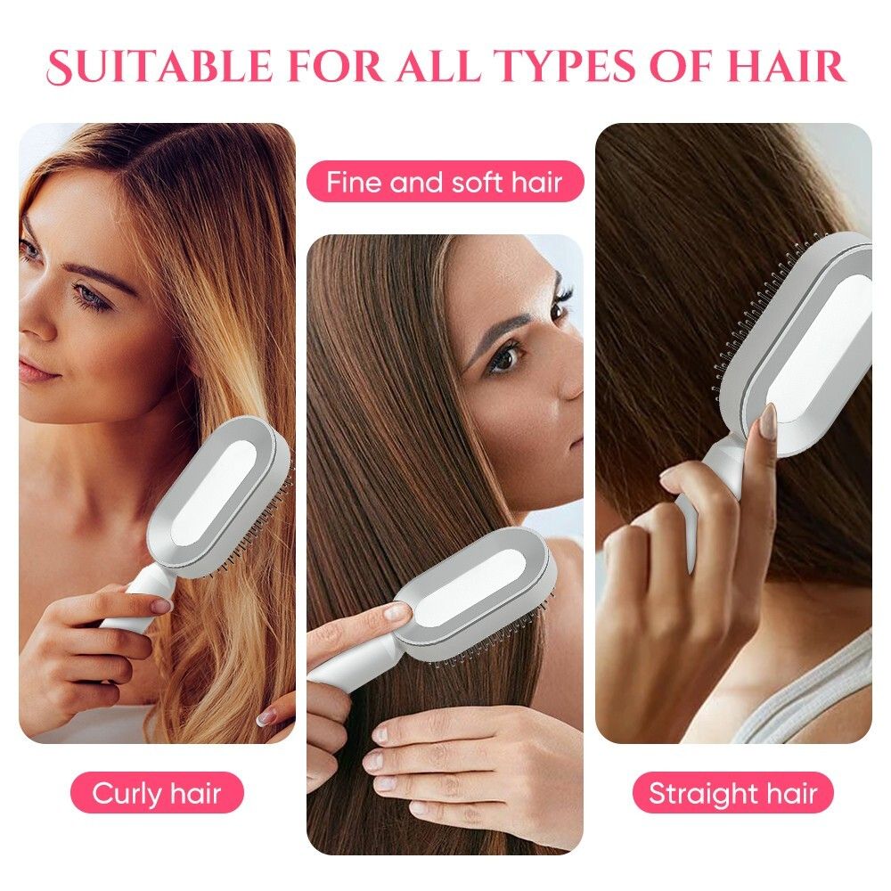 Self Cleaning Detangling Hair Brush