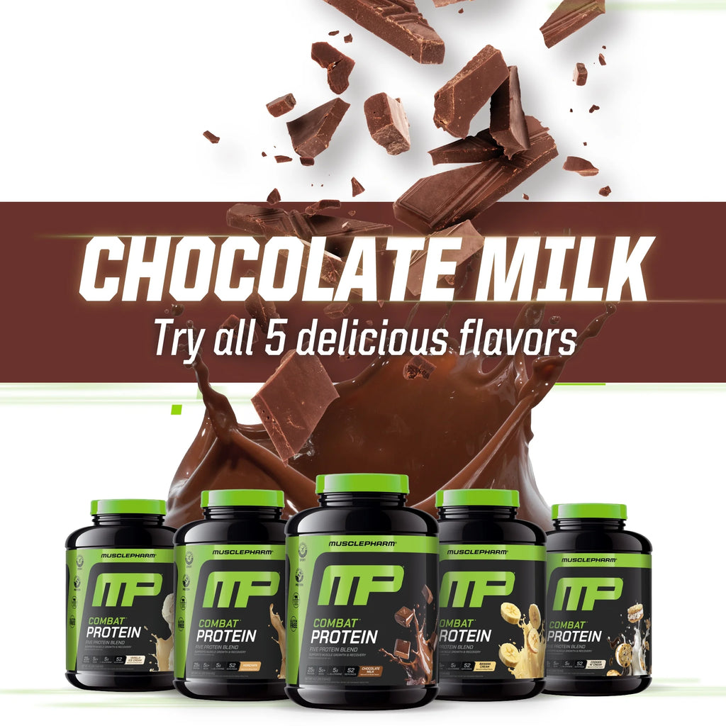 Combat Protein Powder, Chocolate Milk, 25G Protein, 4Lb, 64Oz
