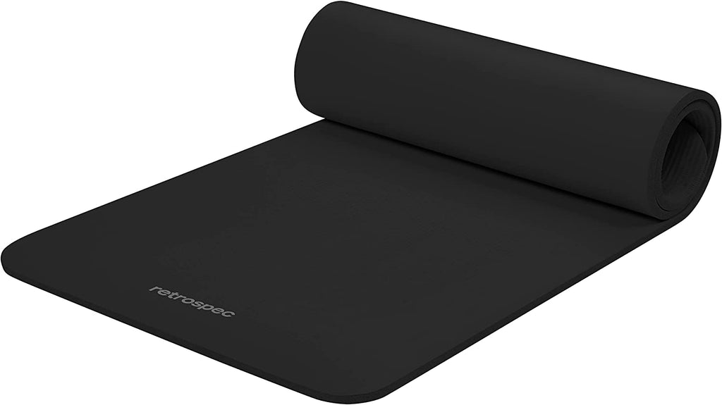 Solana Yoga Mat 1/2" Thick W/Nylon Strap for Men & Women - Non Slip Exercise Mat