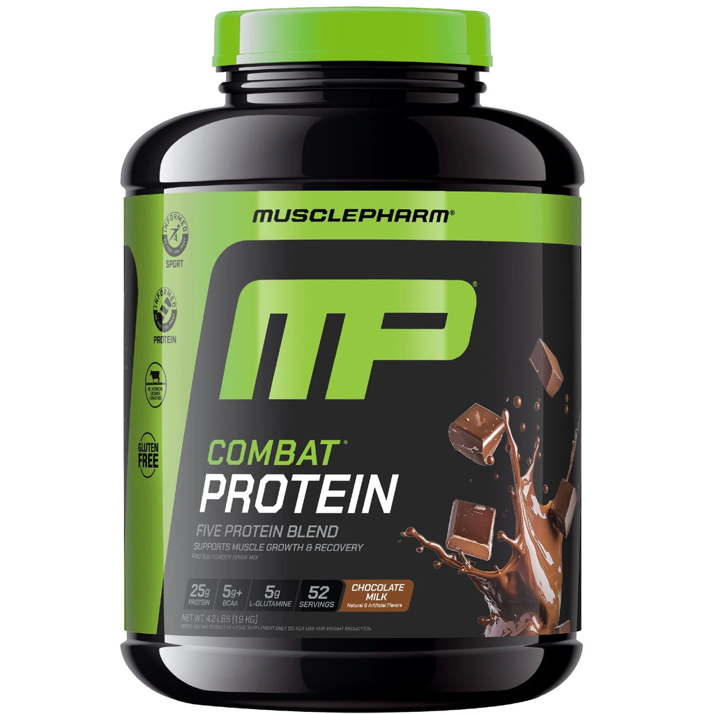 Combat Protein Powder, Chocolate Milk, 25G Protein, 4Lb, 64Oz