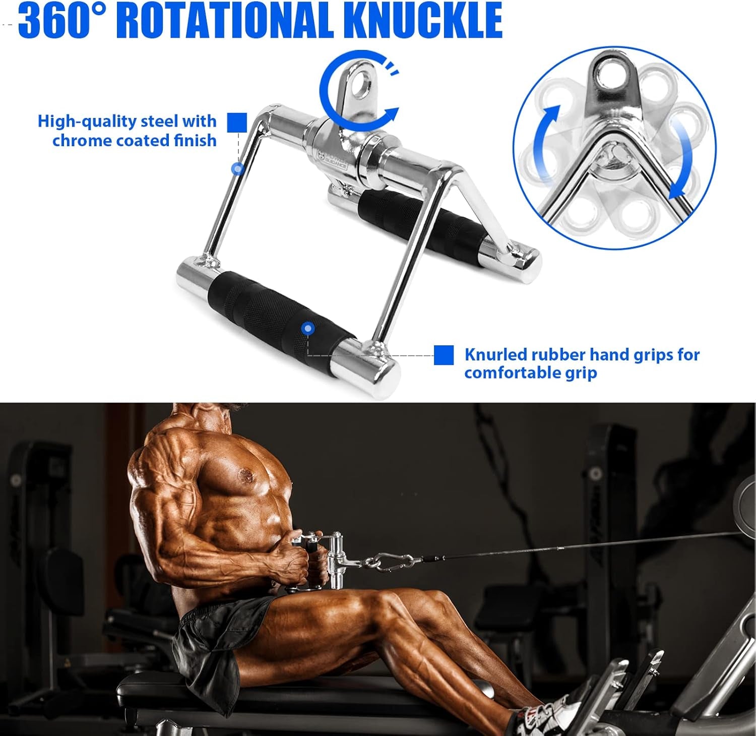 Cable Machine Attachment, LAT Pulldown Attachments, Cable Attachments for Gym, Home Gym Accessories