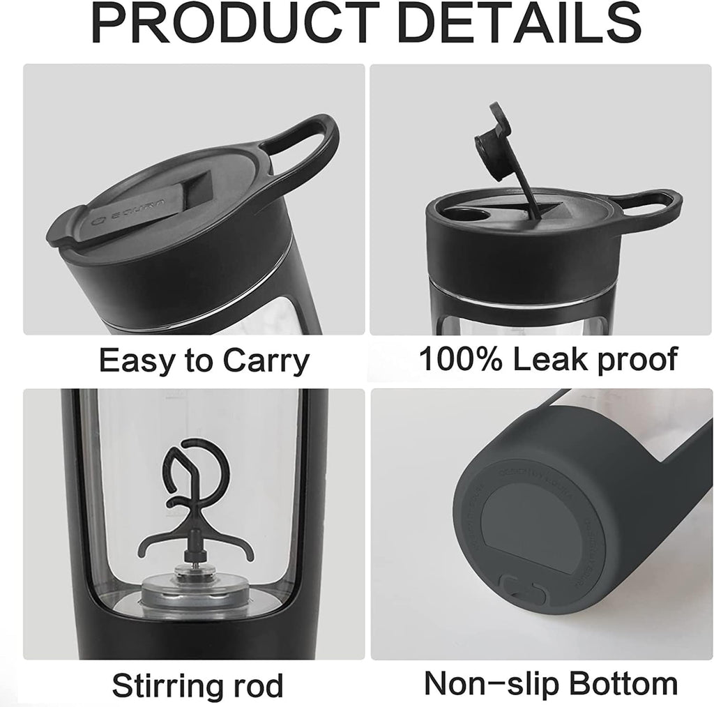 Electric Shaker Bottle, Made with Tritan - BPA Free - Portable Mixer Cup/Usb Rec