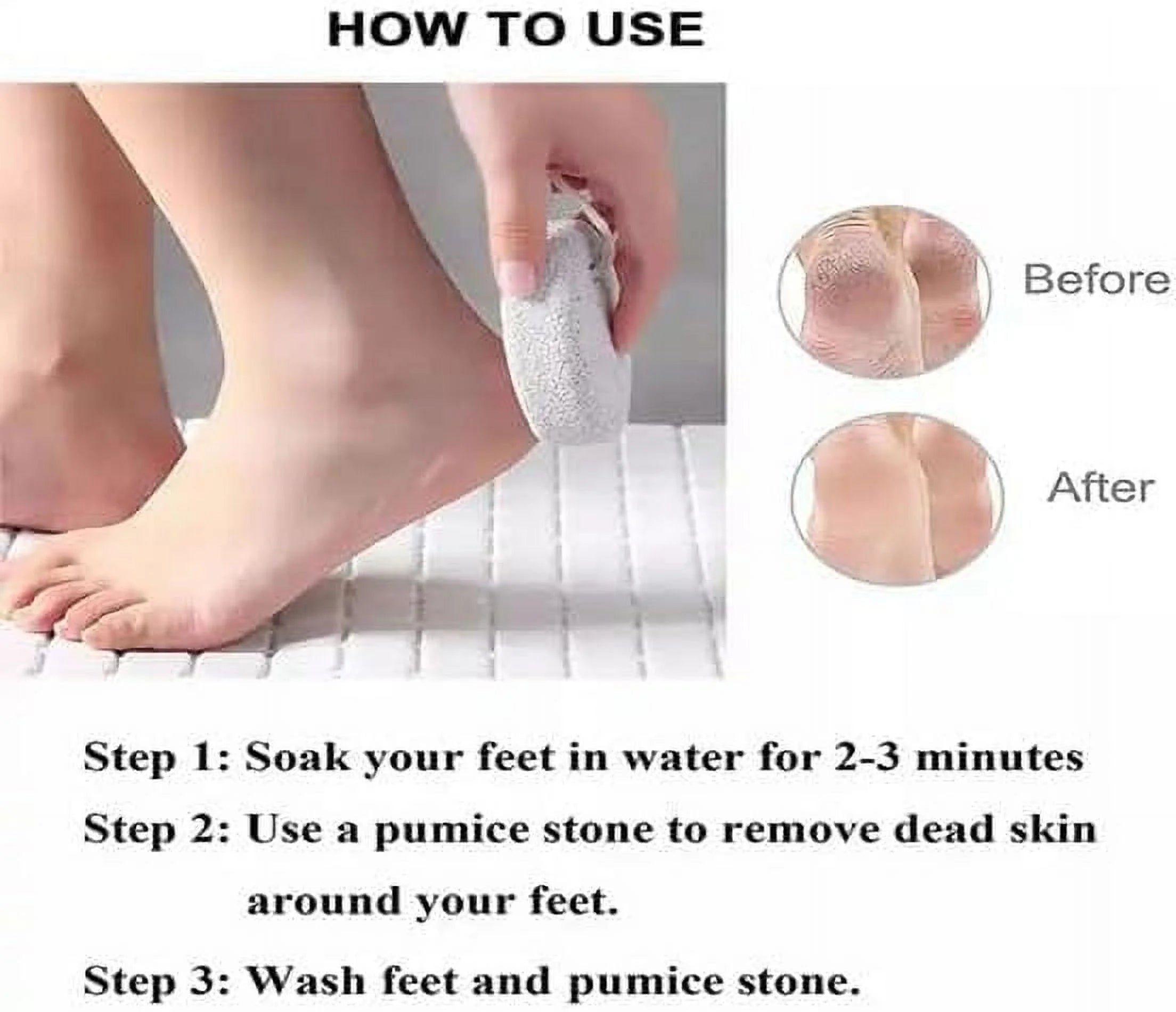 Natural Pumice Stone for Feet Pedicure Skin Callus Remover Foot Scrub Exfoliator