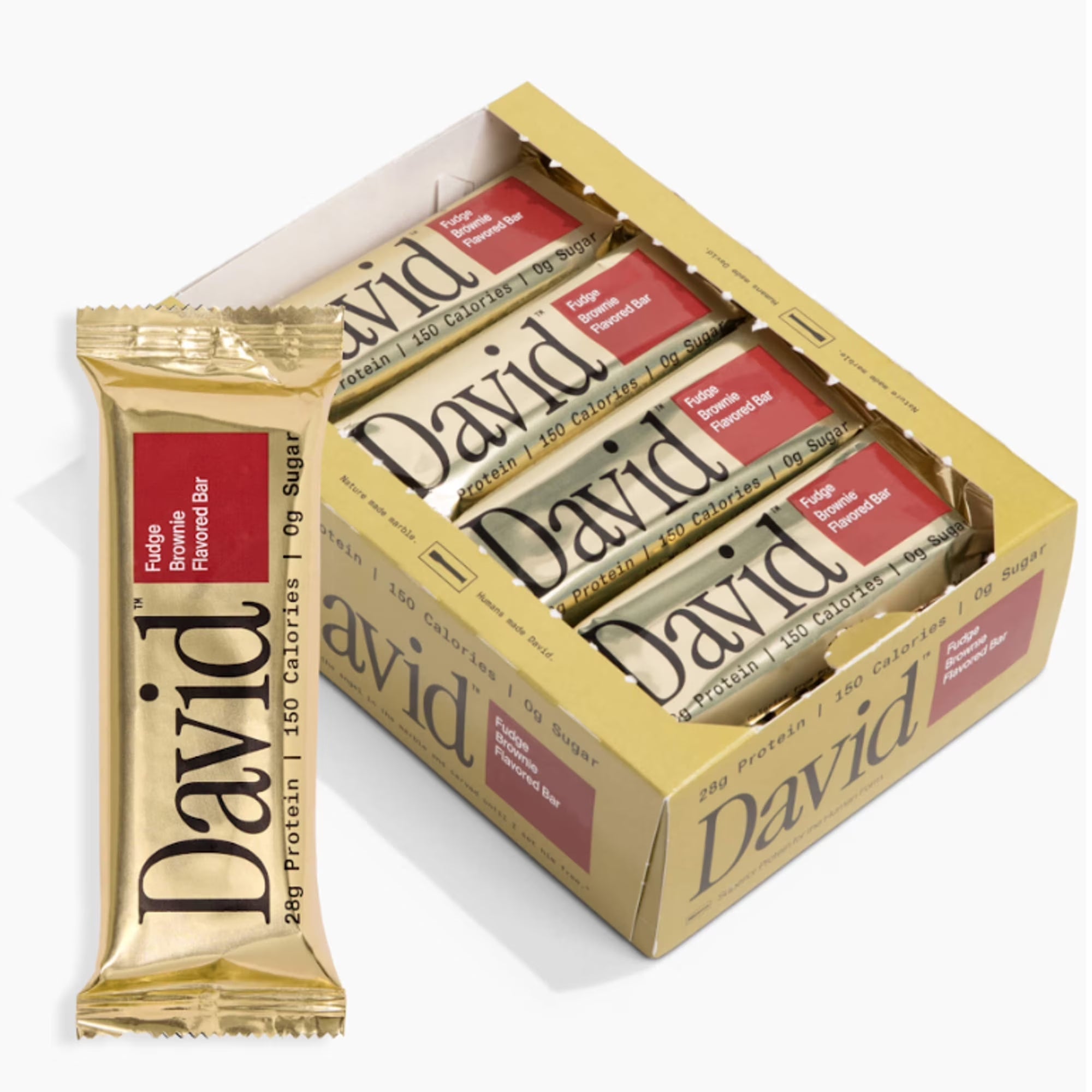 David High Protein Bars, Fudge Brownie - 28G Protein - 12Ct