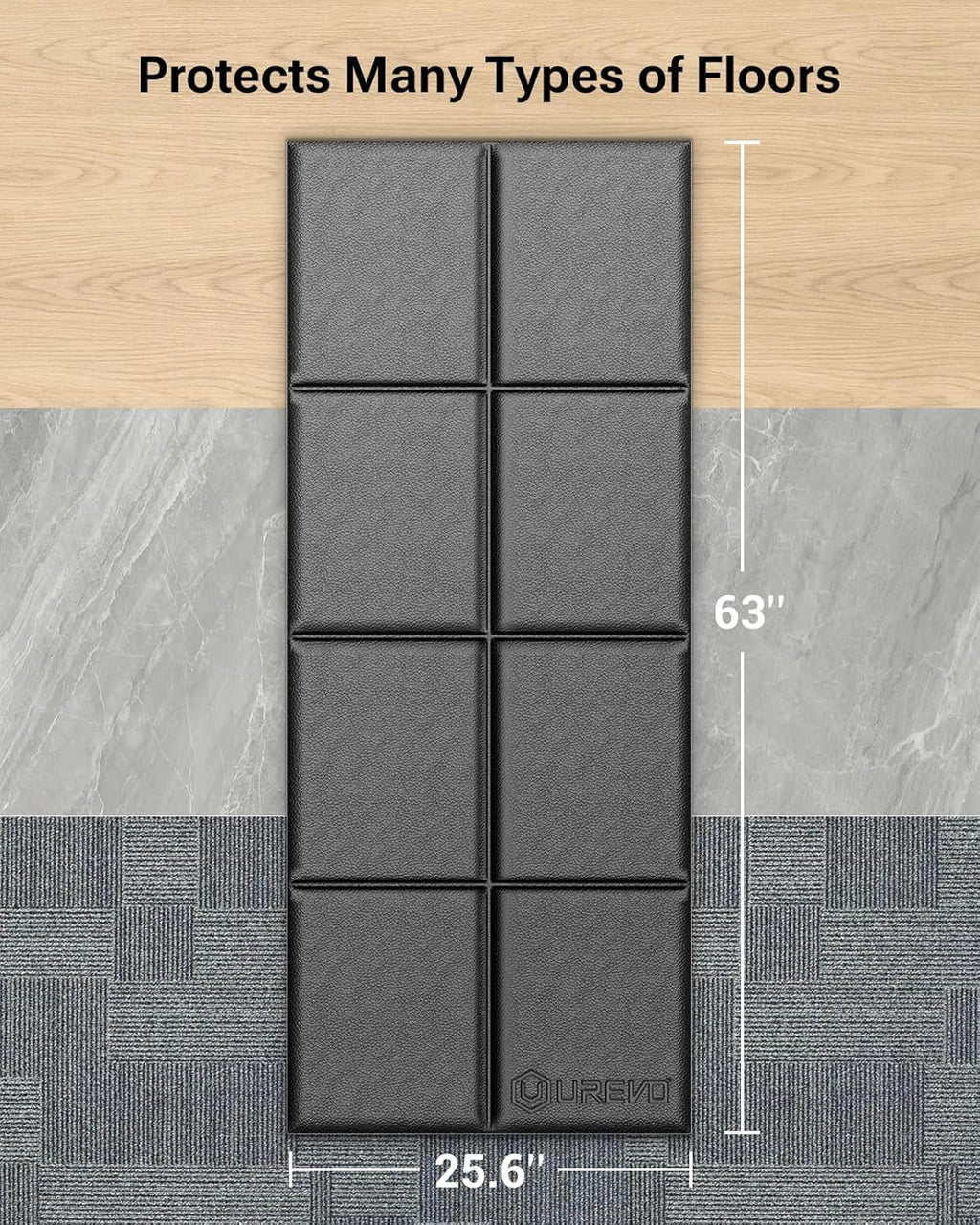 Foldable Treadmill Mat,Treadmill Mat for Carpet &Hardwood Floors ，Mat for under Walking Pad on Carpet, Hardwood Floors Protectior, Non-Slip, Waterproof, Noise Shock Absorption