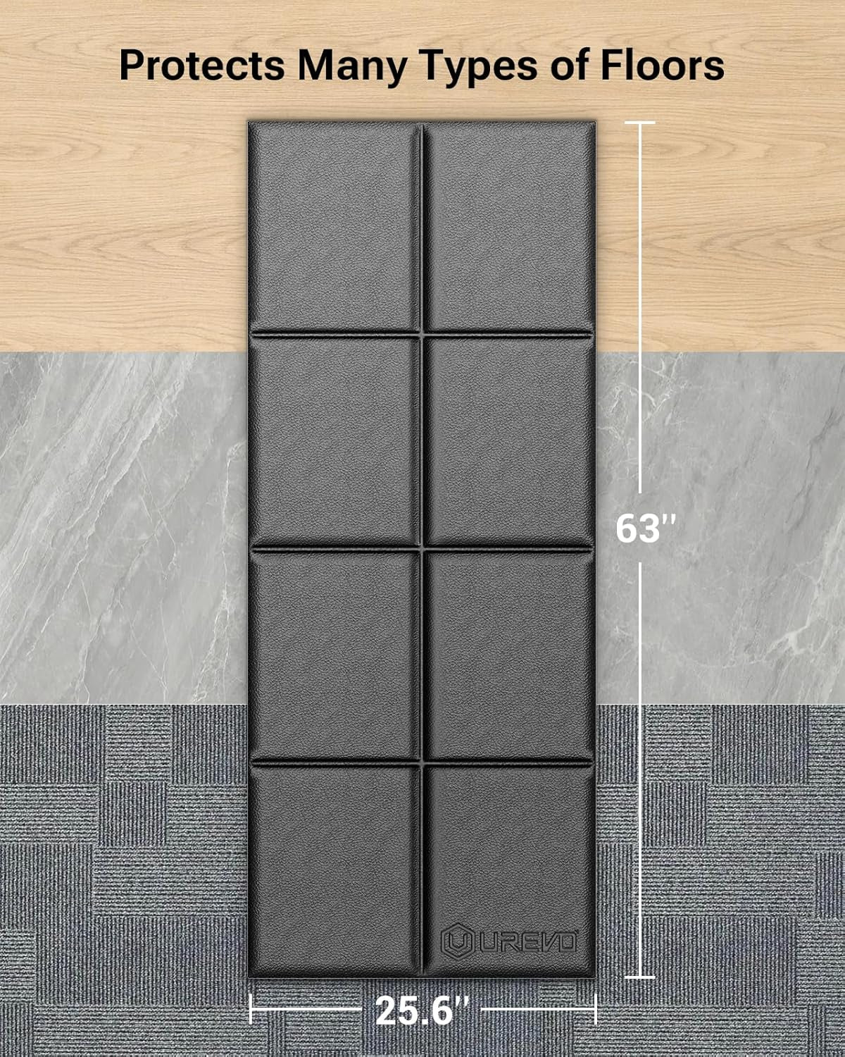 Foldable Treadmill Mat,Treadmill Mat for Carpet &Hardwood Floors ，Mat for under Walking Pad on Carpet, Hardwood Floors Protectior, Non-Slip, Waterproof, Noise Shock Absorption