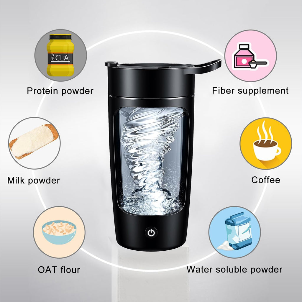 Electric Shaker Bottle, Made with Tritan - BPA Free - Portable Mixer Cup/Usb Rec