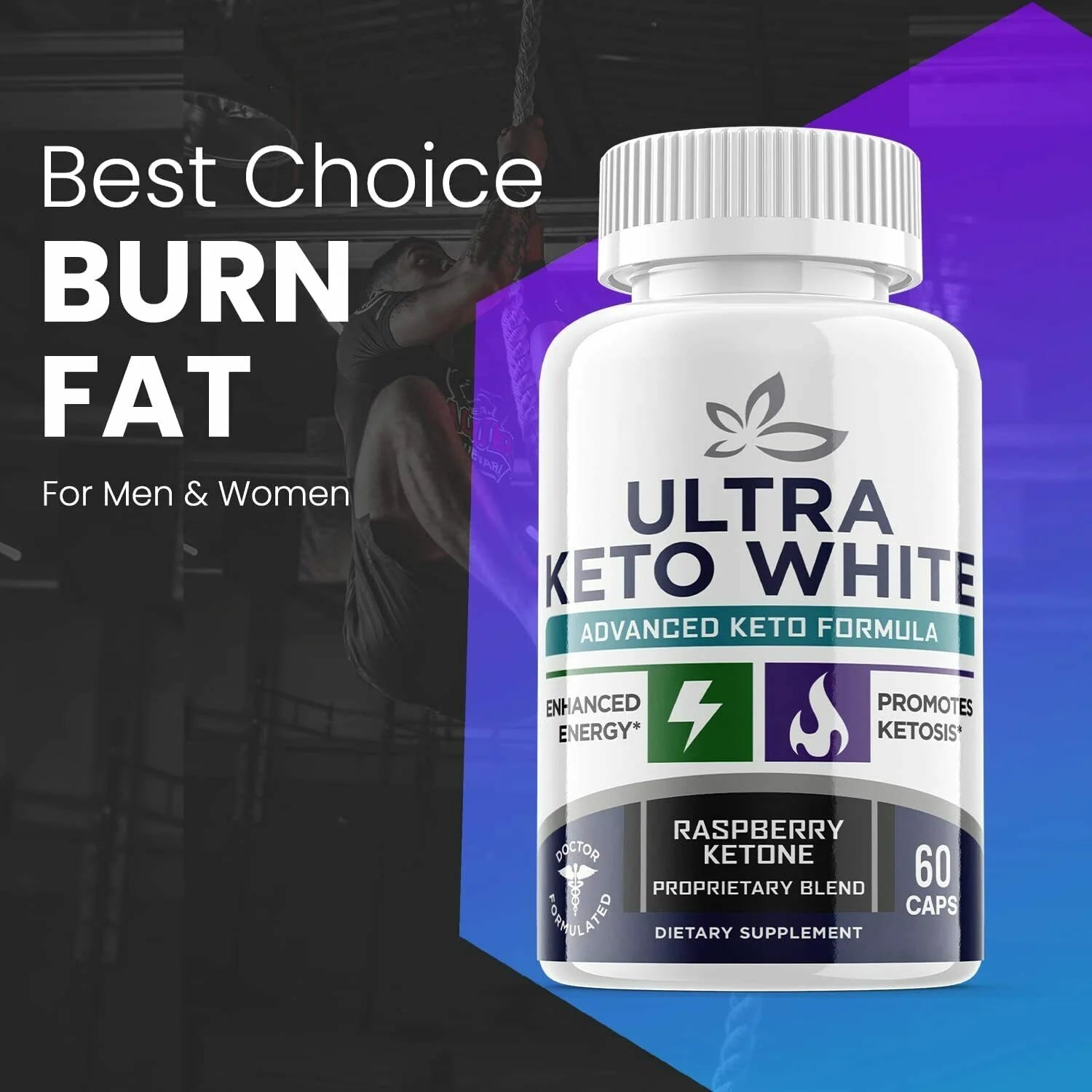 (5 Pack) Ultra Keto White - Supplement for Weight Loss - Energy & Focus Boosting Dietary Supplements for Weight Management & Metabolism - Advanced Fat Burn Raspberry Ketones Pills - 300 Capsules