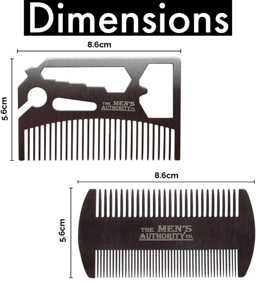 Mens Beard Grooming Kit Beard Growth Kit for Men Wood & Steel Comb Brush Scissor
