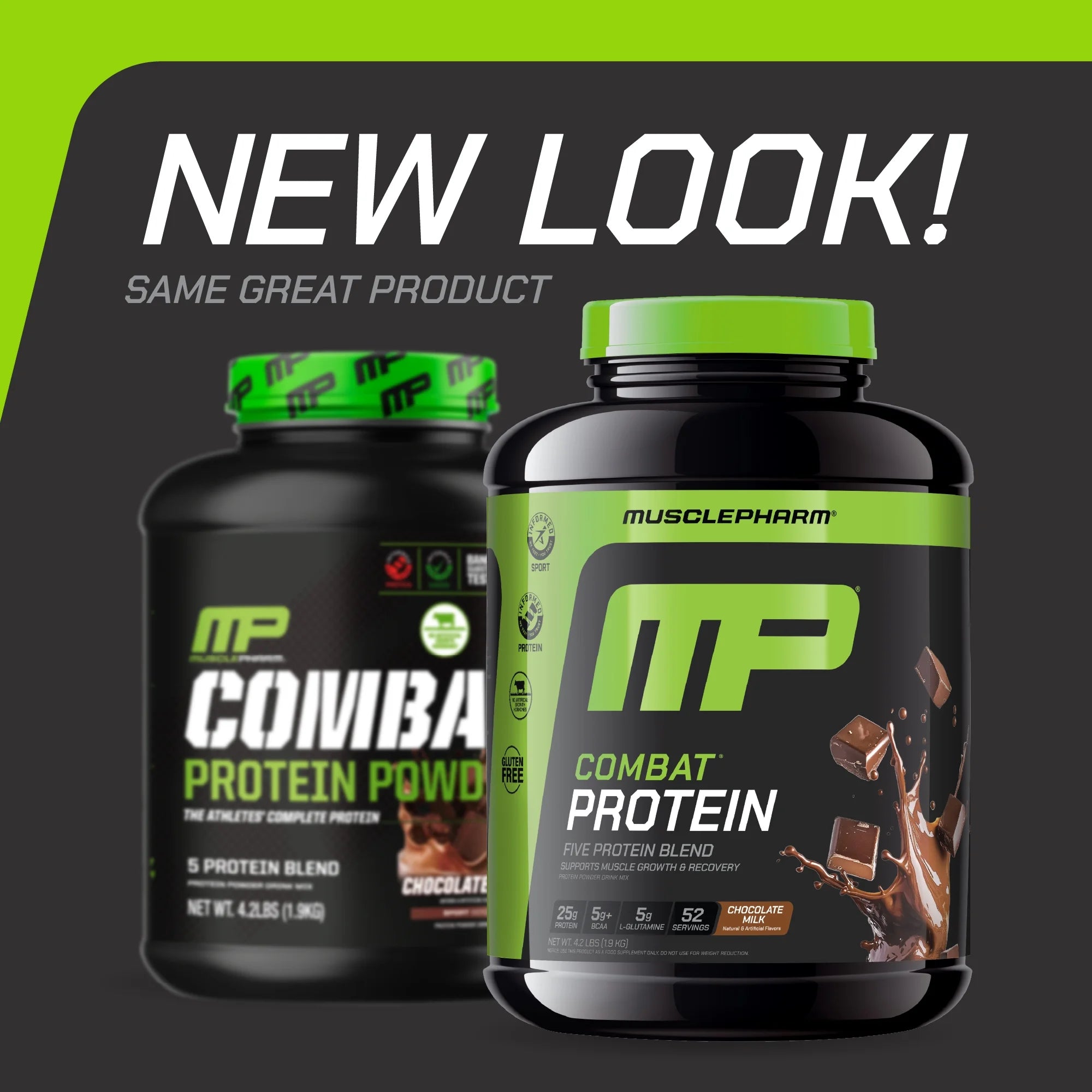 Combat Protein Powder, Chocolate Milk, 25G Protein, 4Lb, 64Oz