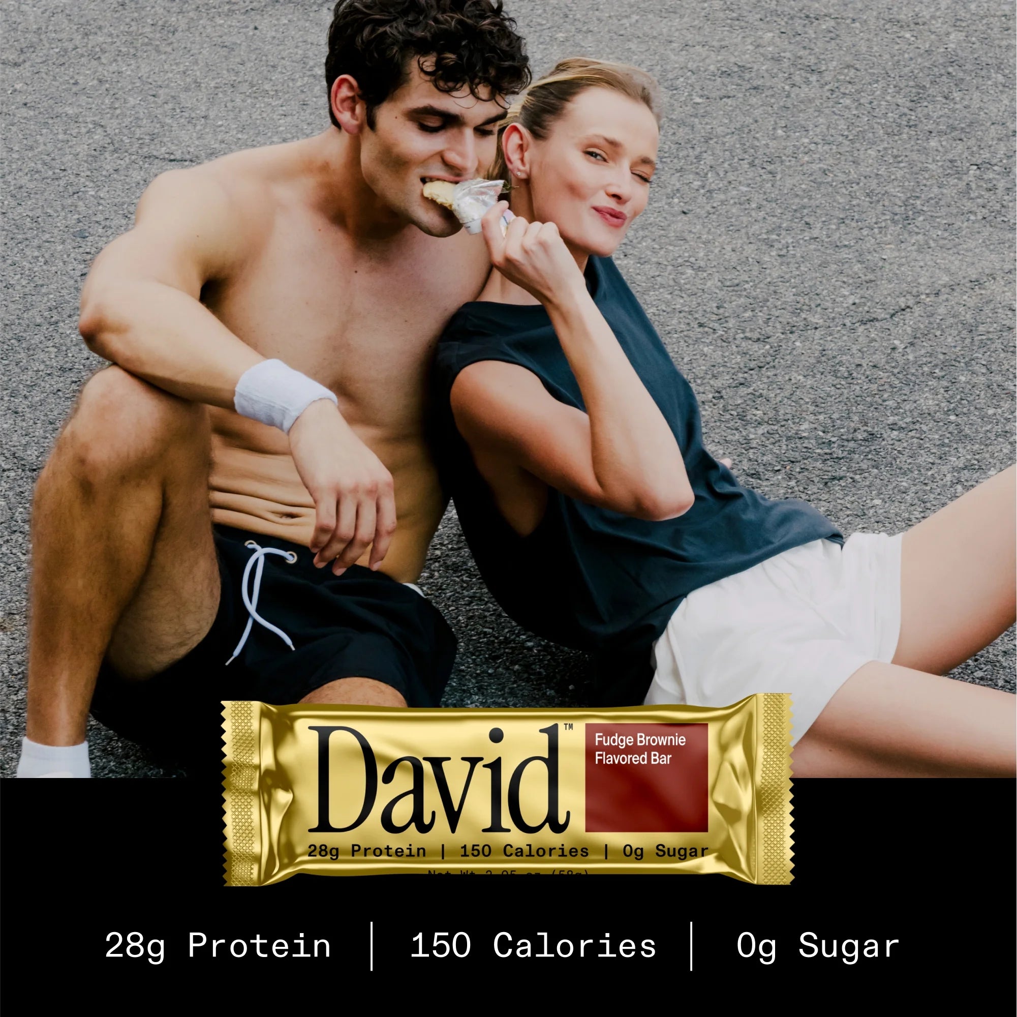 David High Protein Bars, Fudge Brownie - 28G Protein - 12Ct