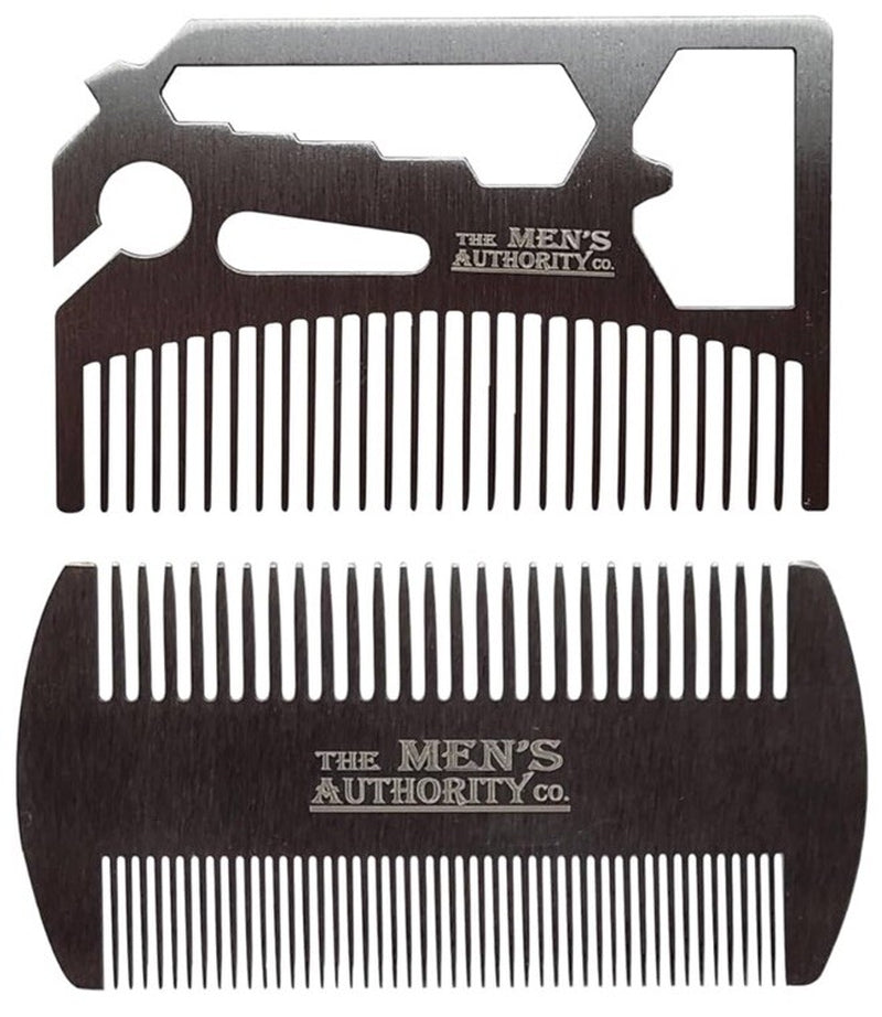 Mens Beard Grooming Kit Beard Growth Kit for Men Wood & Steel Comb Brush Scissor