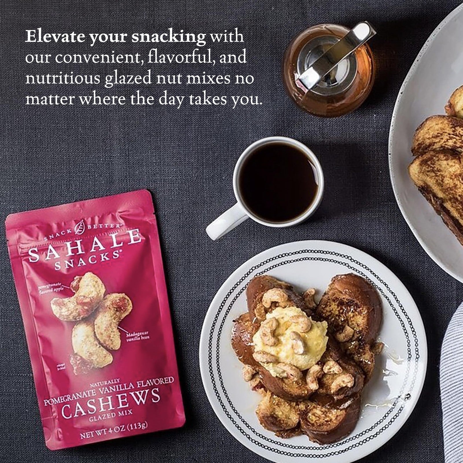 Sahale Snacks Pomegranate Vanilla Flavored Cashews Glazed Mix, 4 Ounces (Pack Of