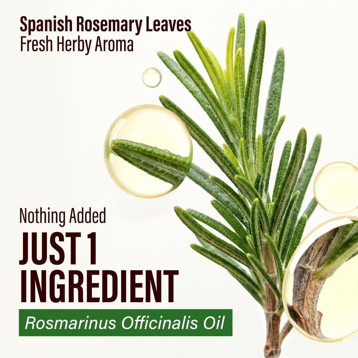 100% Pure Rosemary Oil - 4 Fl Oz Rosemary Essential Oil for Hair, Skin, Diffuser, Aromatherapy & DIY Soap Making Scent